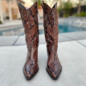 Zara Snakeskin Boots